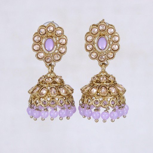 Charming Indian Polki Jhumkas  