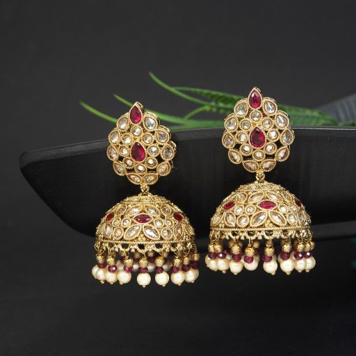 Fashionable Indian Reverse Ad Jhumkas