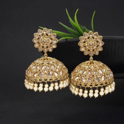 Glamorous Indian Reverse Ad Jhumkas