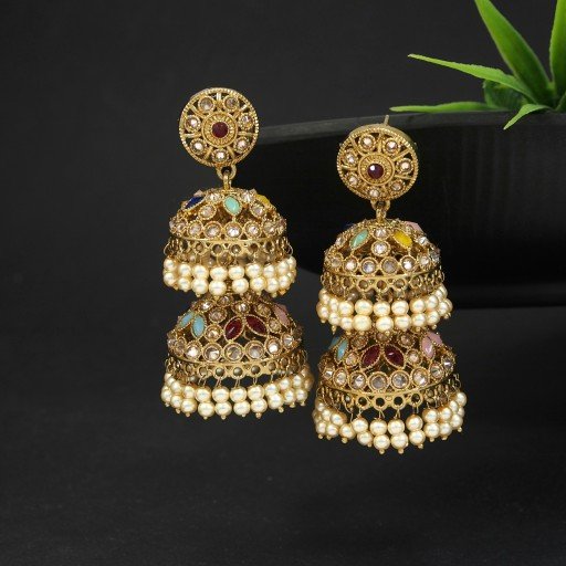 Resplendent Indian Reverse Ad Jhumkas