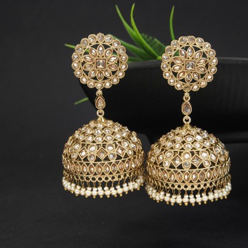 Elegant Indian Reverse Ad Jhumkas