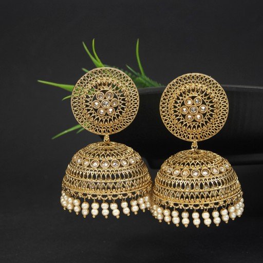 Stunning Indian Reverse Ad Jhumkas