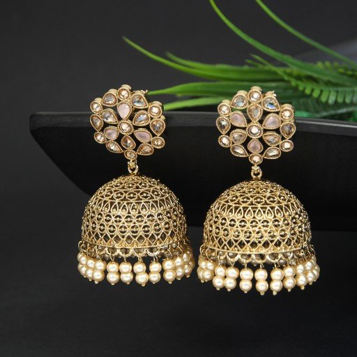 Alluring Indian Reverse Ad Jhumkas