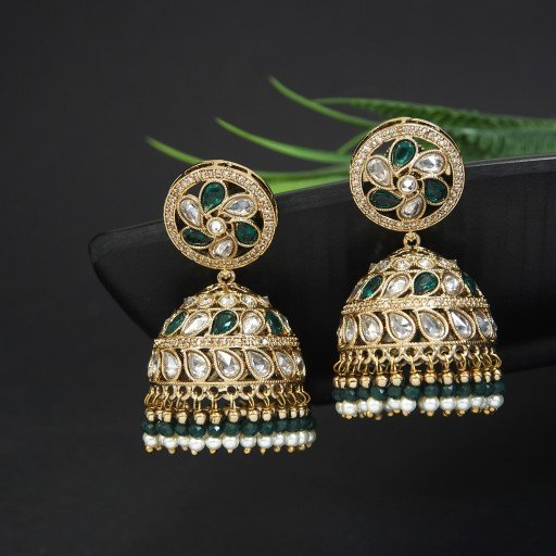 Elegant Indian Reverse Ad Jhumkas