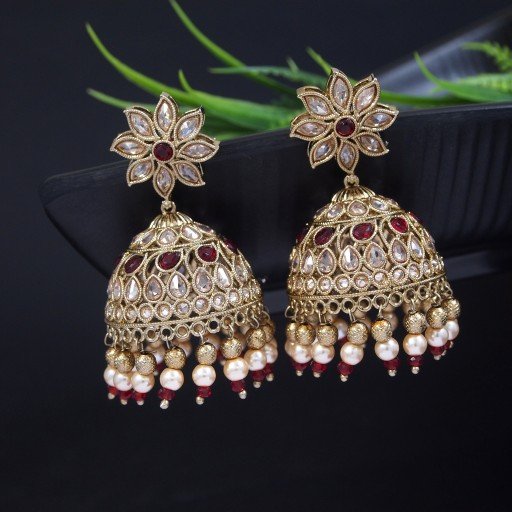 Alluring Indian Reverse Ad Jhumkas